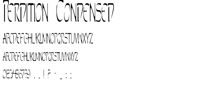 Perdition Condensed font